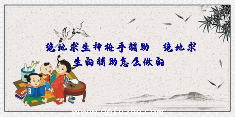 「绝地求生神枪手辅助」|绝地求生的辅助怎么做的